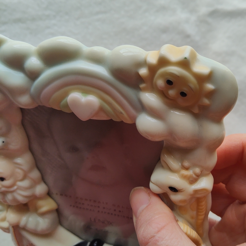 LENOX SS Noah Ark Picture Frame for Baby 3 1/2" x 5" Never Used - Picture 7 of 14